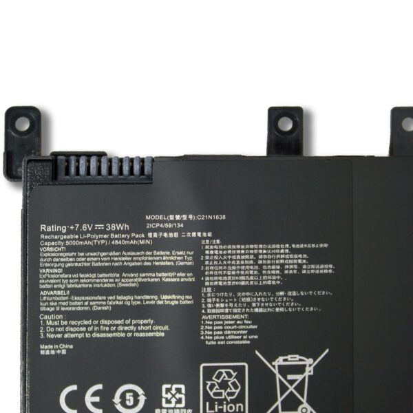 Laptop Battery for ASUS C21N1638 ASUS C21N1638 F442U F442UR A480U