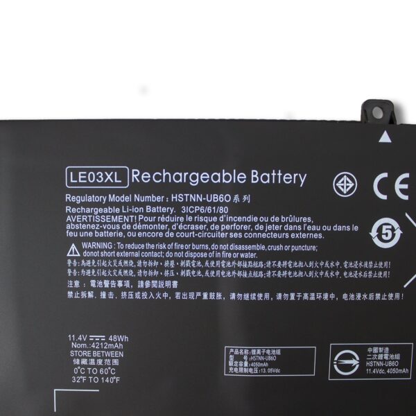 Laptop Battery for HP LE03XL Envy x360 M6-W101dx TPN-W114 TPN-W113 TPN-W116 HSTNN-YB5Q PB6M UB60