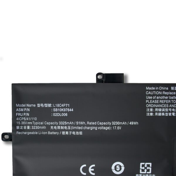 Laptop Battery for LENOVO L18C4P71 ThinkPad X1 Carbon 7th2019/20 L18C4P71 TP00109A/B L18L4P71