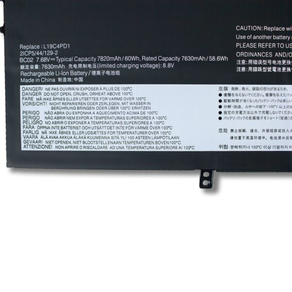 Laptop Battery for LENOVO L19C4PD1 Ideapad Yoga 6-13ARE05 5B10W67329 L19D4PD1 L19M4PD1
