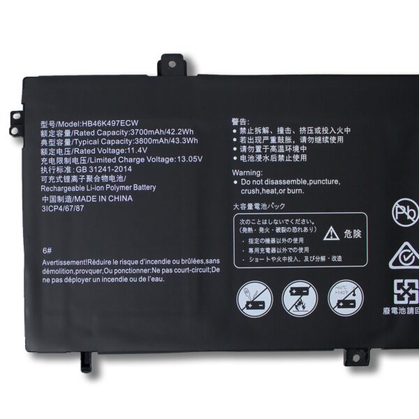Laptop Battery for HUAWEI HB46K497ECW Matebook D(2017/2018) MRC-W50 W60 W70HB46K497ECW