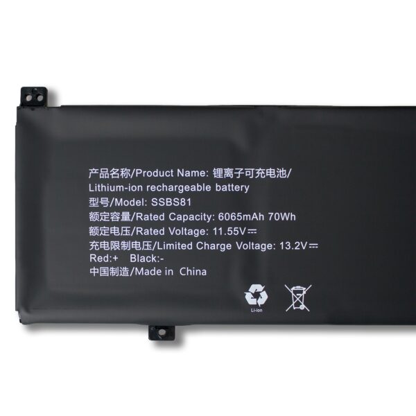Laptop Battery for CLEVO SSBS81 MECHREVO 16HDS-7BB6U 16Pro