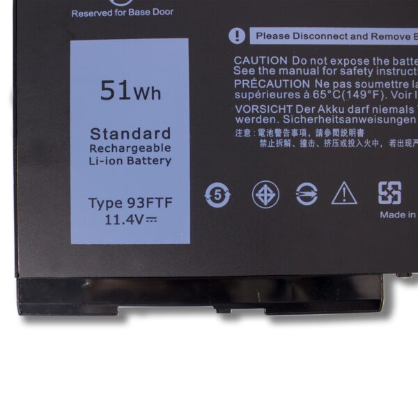 Laptop Battery for DELL 93FTF Latitude 5280 5285 5290 5480 5490 P27S
