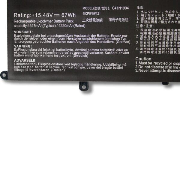 Laptop Battery for ASUS C41N1904 UXF3000E U4700E U4700J U4700I U3700J