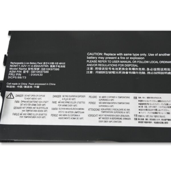 Laptop Battery for LENOVO 01AV430 01AV430 01AV431 01AV494 01AV429 SB10K97587
